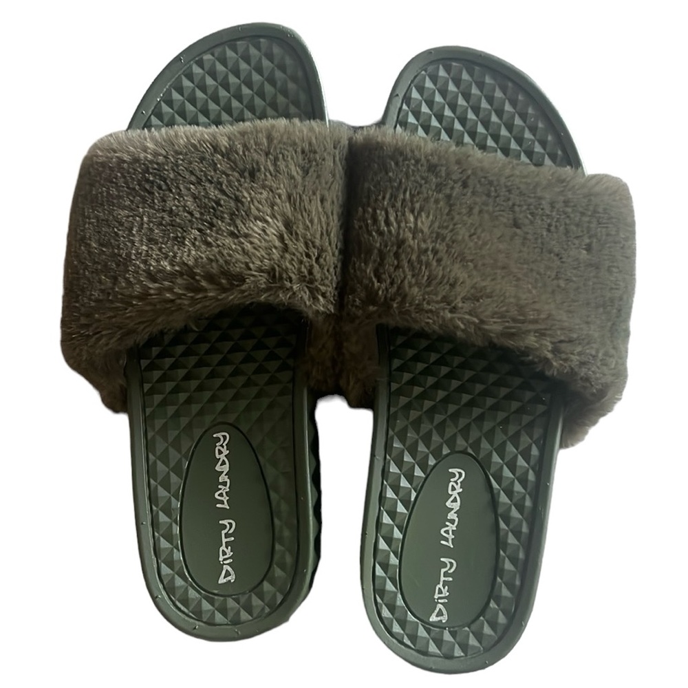 Dirty Laundry Faux Fur Slides